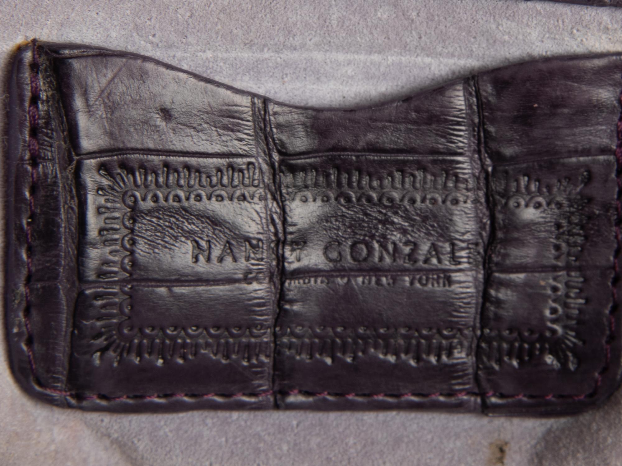 Nancy Gonzalez Purple Crocodile Handbag