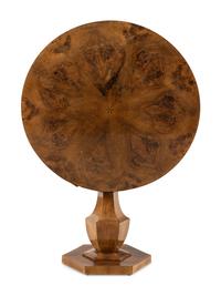 A Biedermeier Walnut Tilt-Top Table