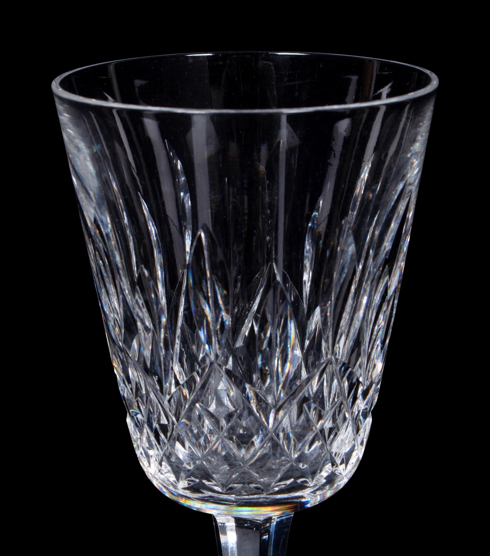 A Waterford Lismore Cut Glass Stemware Service