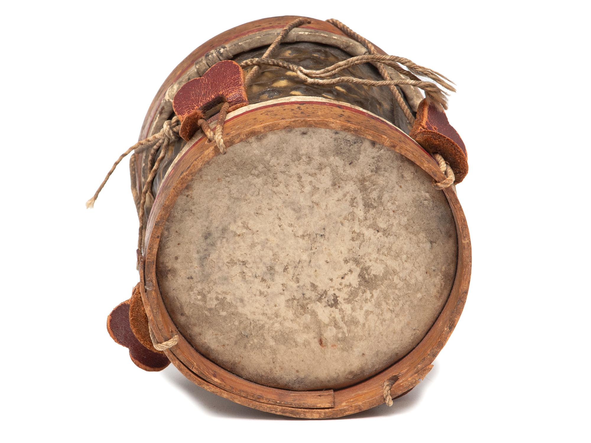A Miniature Metal Mounted Snare Drum