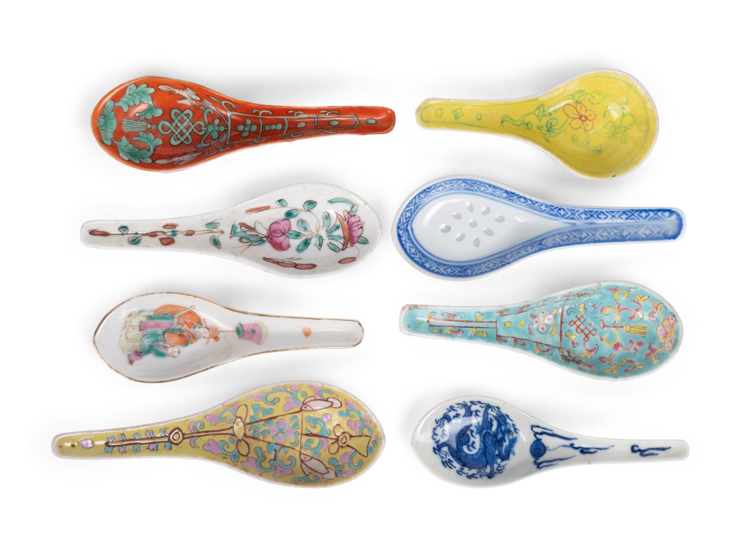 A Collection of Chinese Famille Rose Porcelain Dining Wares