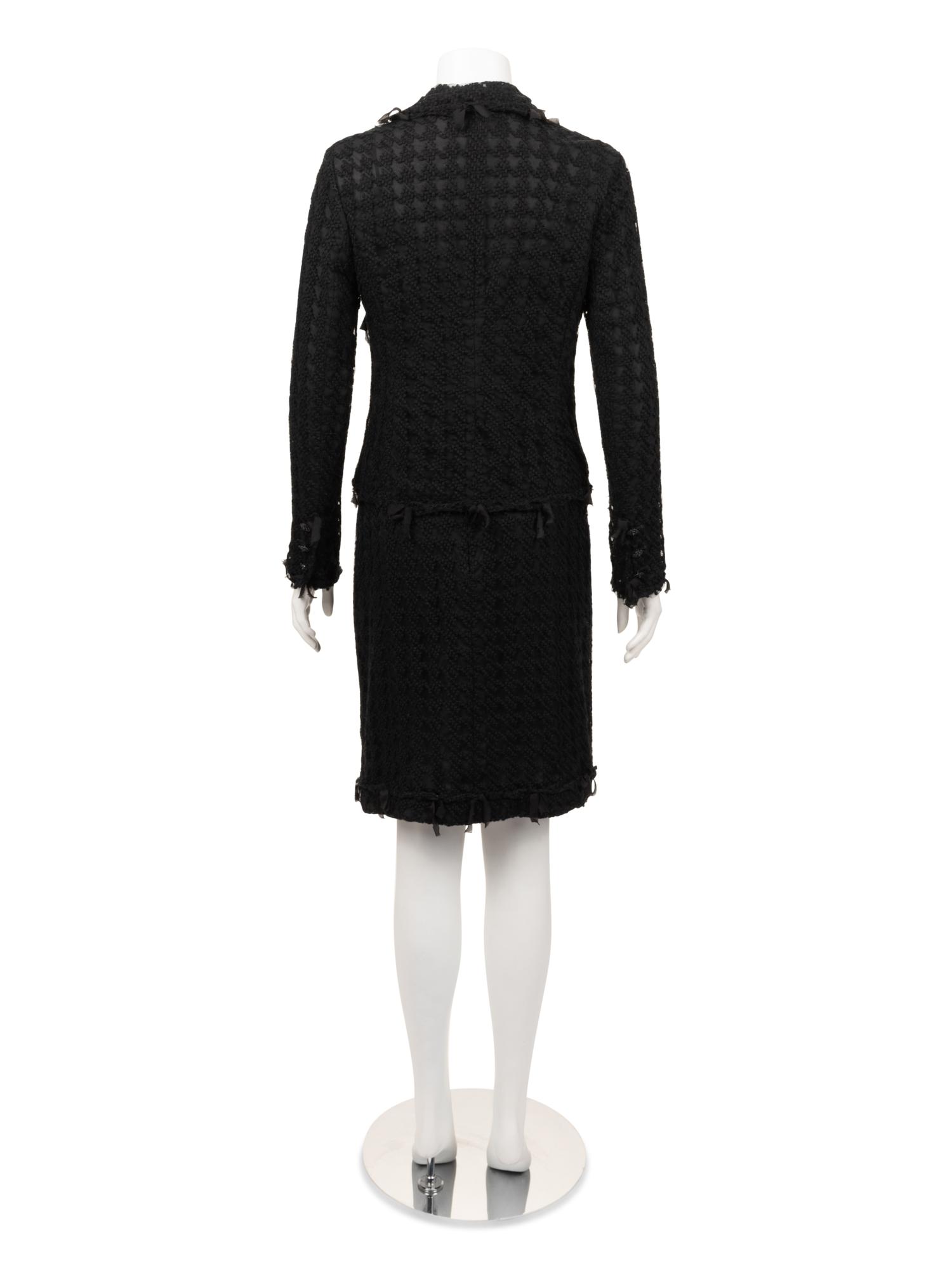Chanel Embroidered Net Skirt Suit, 1990-2000s