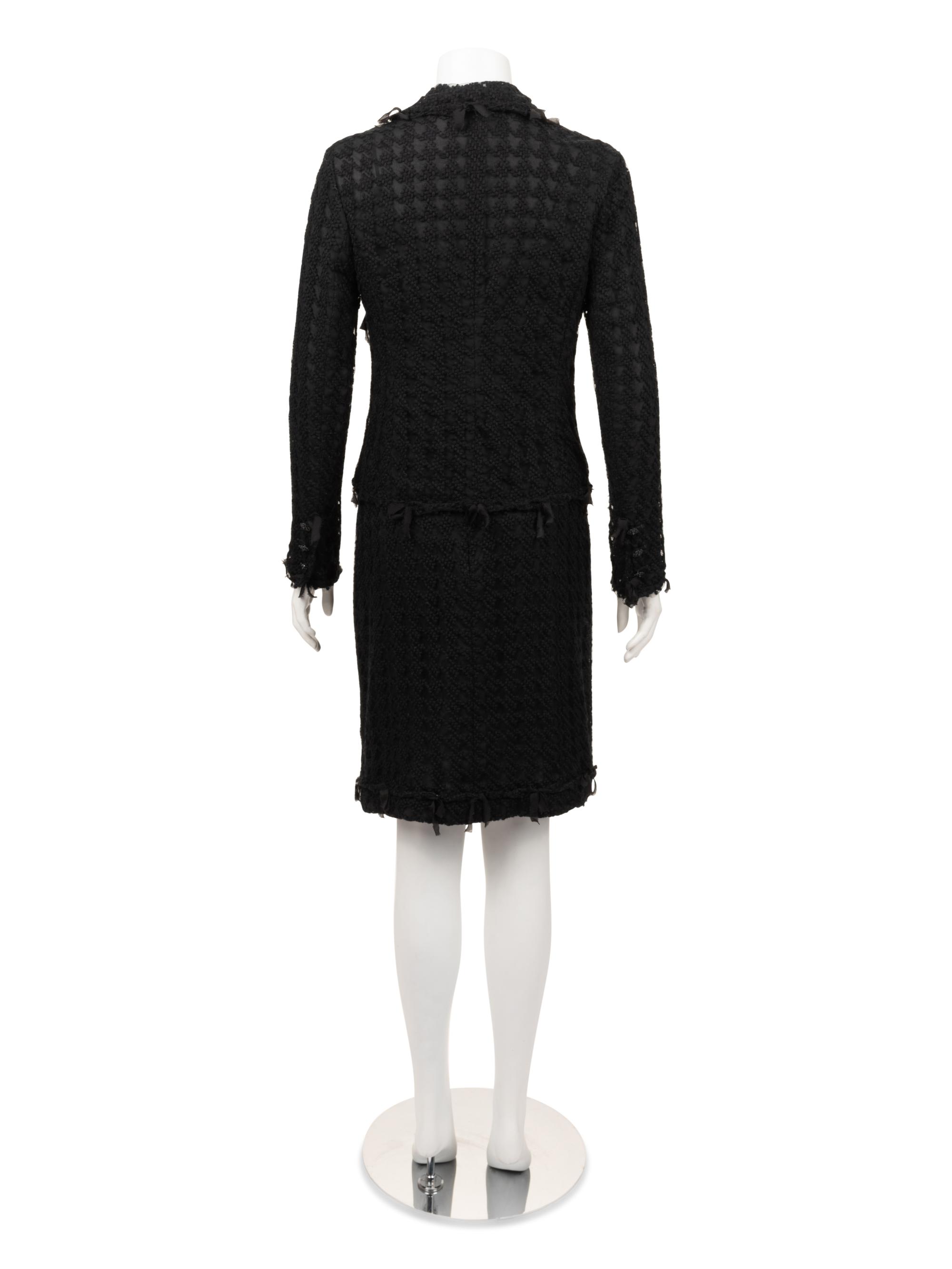 Chanel Embroidered Net Skirt Suit, 1990-2000s