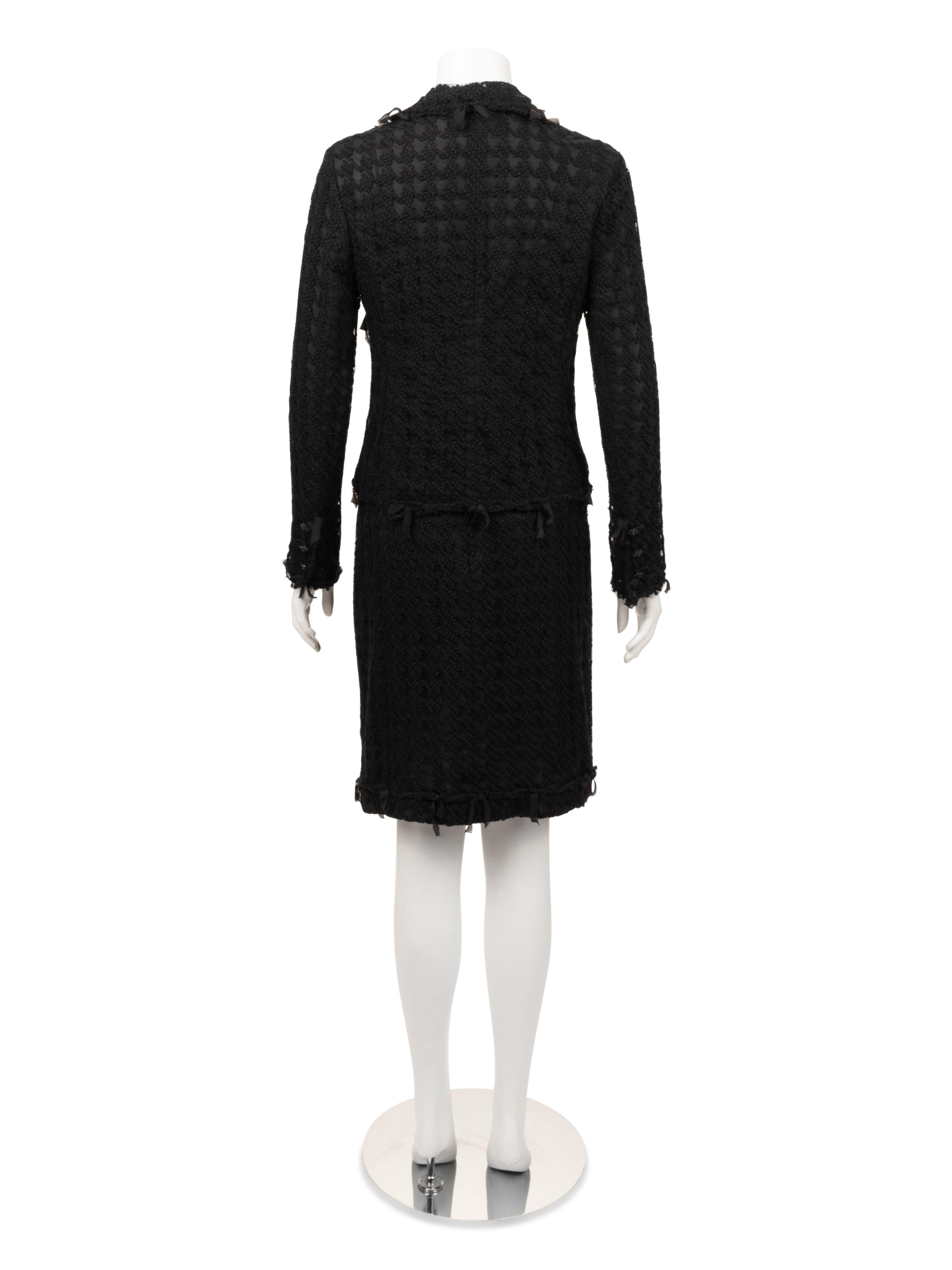 Chanel Embroidered Net Skirt Suit, 1990-2000s