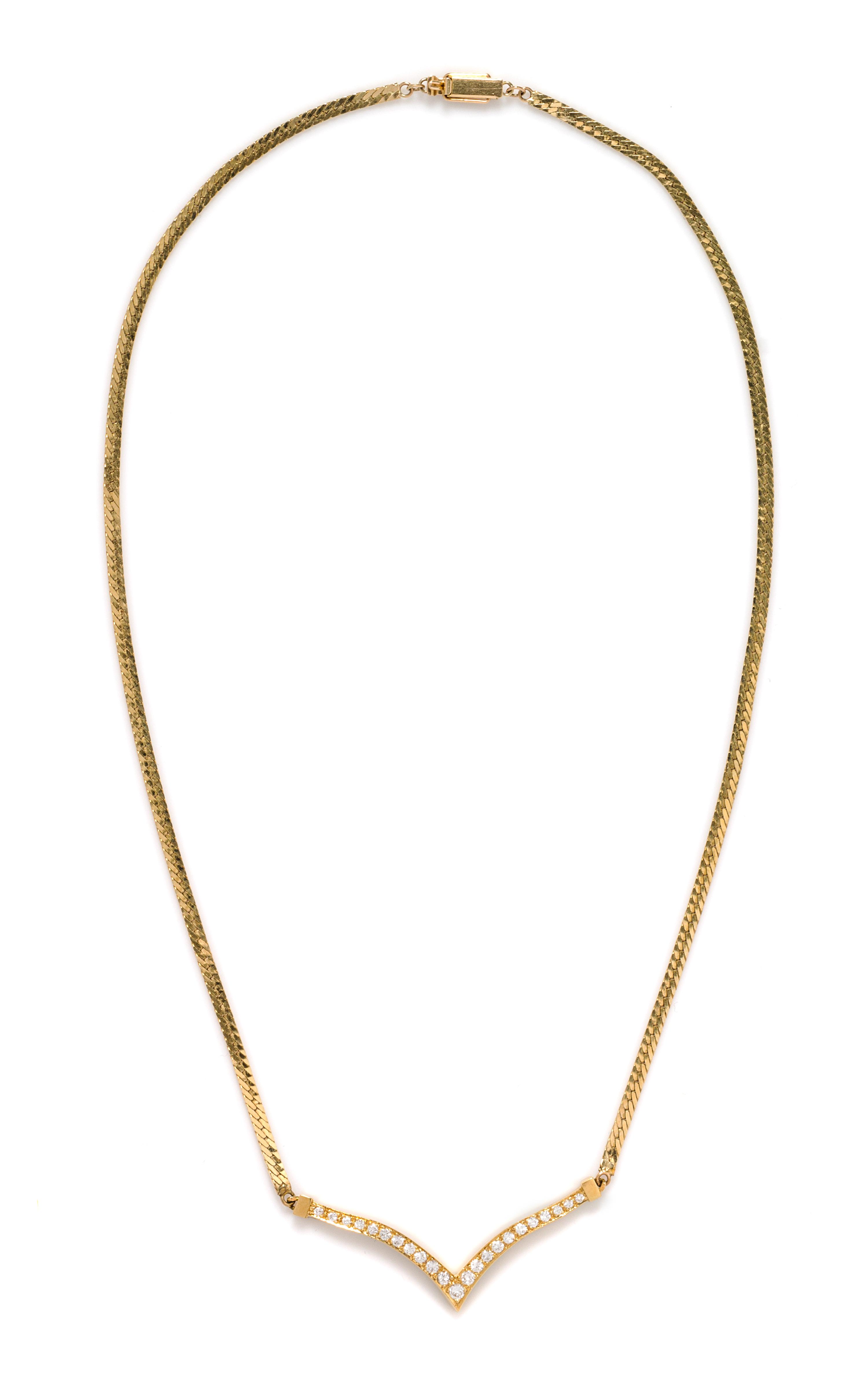 A 14 Karat Yellow Gold and Diamond Necklace, 7.20 dwts.