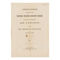 [LINCOLN FUNERAL]. A group of 5 works and pamphlets on Lincoln commemorations and eulogies, comprising: