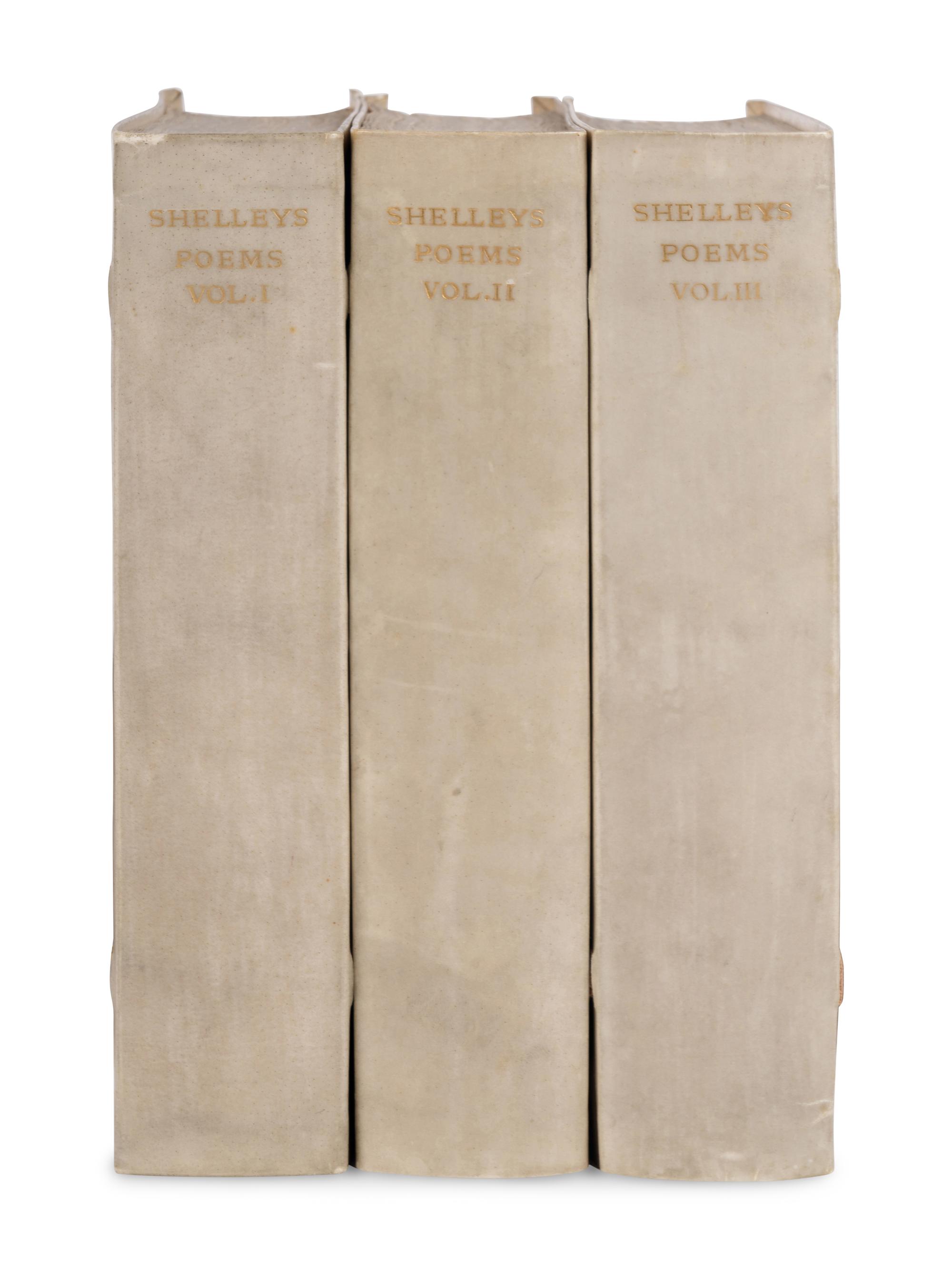 [FINE PRESS -- KELMSCOTT PRESS]. SHELLEY, Percy Bysshe (1792-1822). The Poetical Works. Hammersmith: Kelmscott Press, 1894-1895.