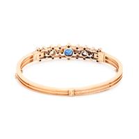 ANTIQUE, SAPPHIRE, DIAMOND AND RUBY BANGLE BRACELET