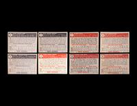A Group of Eight 1952 Topps Baseball Cards Including Andy Pafko Card No. 1 and Multiple Hall of Famers,