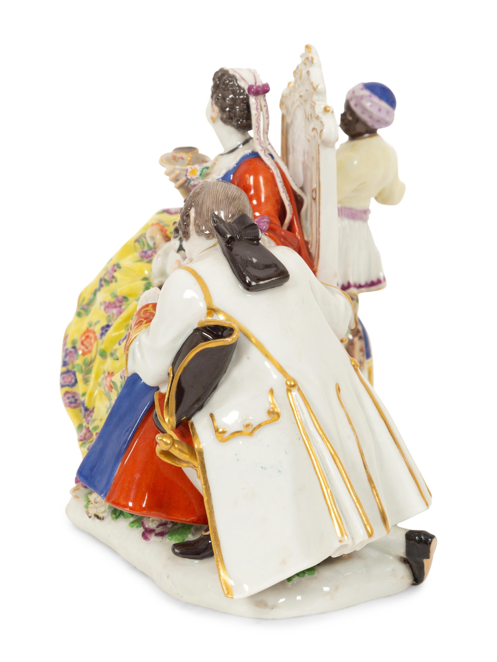 Meissen Porcelain Figural Group, The Hand Kiss