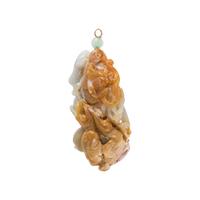 A Carved Jadeite Pendant