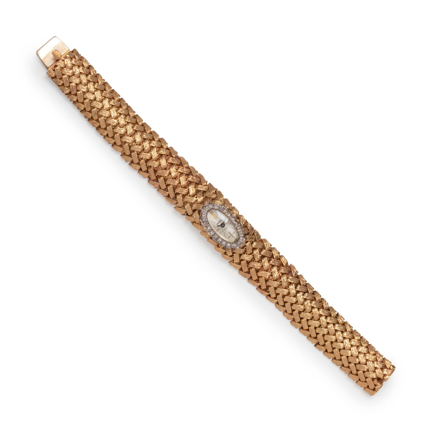 14K YELLOW GOLD AND DIAMOND WRISTWATCH