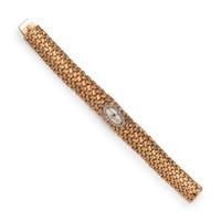 14K YELLOW GOLD AND DIAMOND WRISTWATCH