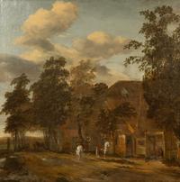 Travelers Halting at an Inn