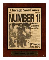 A Group of Five Photographs and Presentations Depicting the Chicago Bears at Super Bowl XX Formerly Displayed at Mike Ditka’s Restaurant