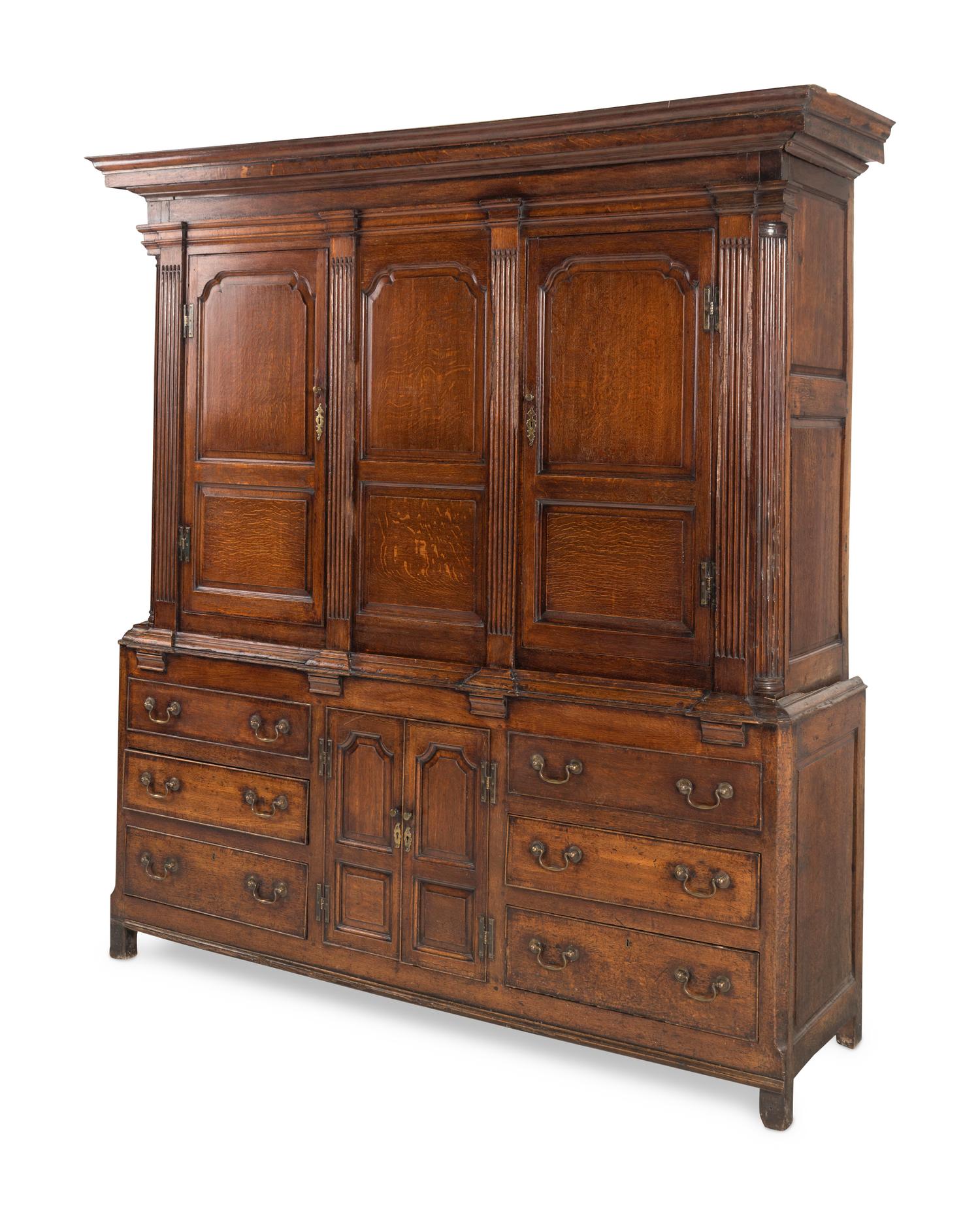 A English Provincial Oak Clothes Press
