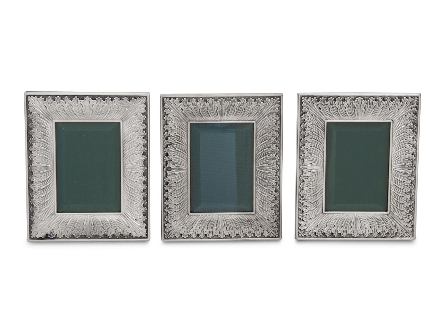 A Set of Three Buccellati Silver Picture Frames