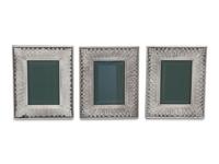 A Set of Three Buccellati Silver Picture Frames