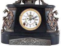A Kroeber Saxonia Mantel Clock with Gladiator Figure