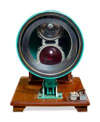 An American Painted Metal Two-light Search Light