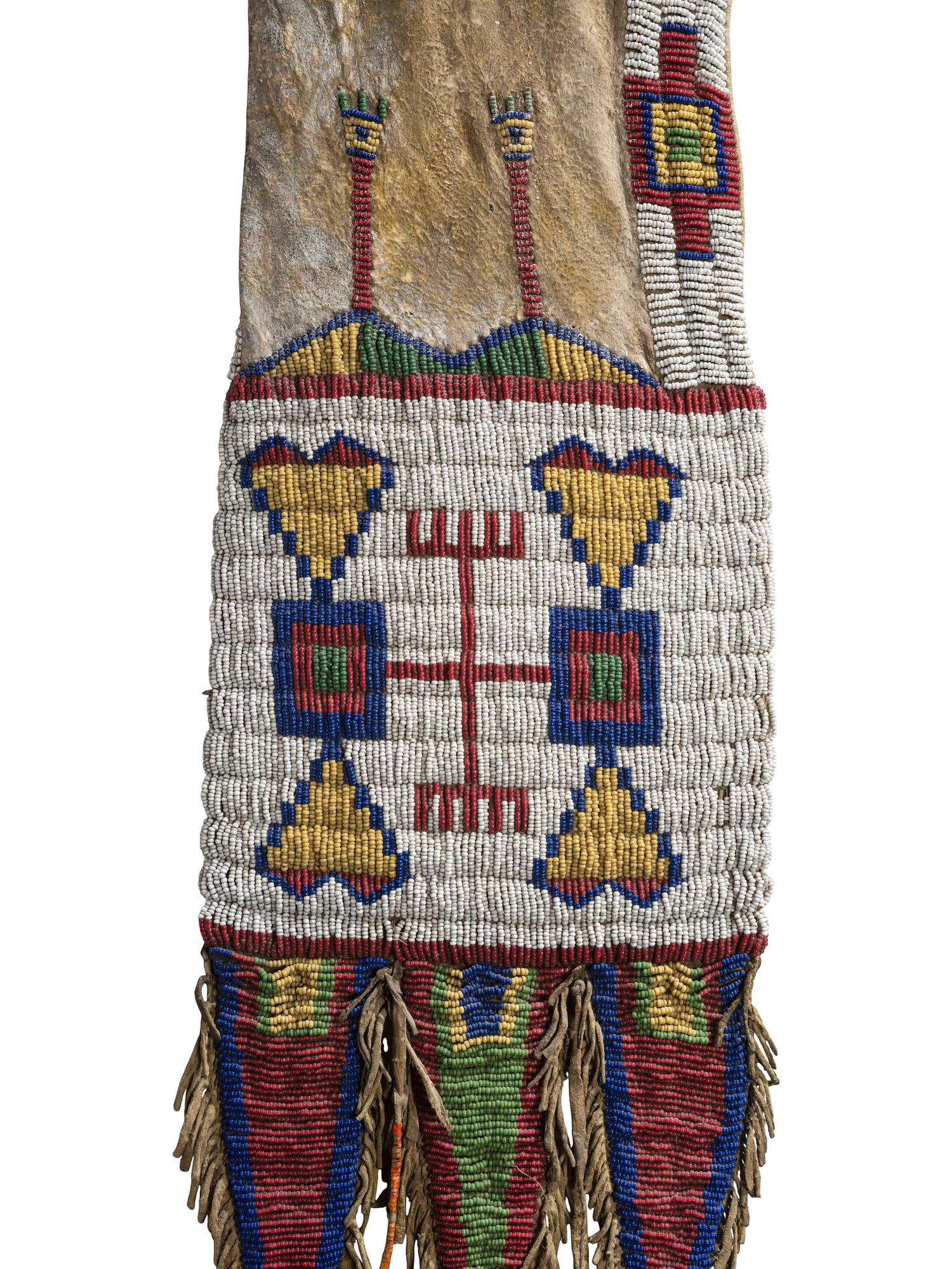 Arapaho Beaded Hide Tobacco Bag