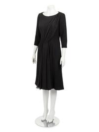 Christian Dior Haute Couture Wool Dress with Gathered Silk Chiffon, Spring/Summer 2007