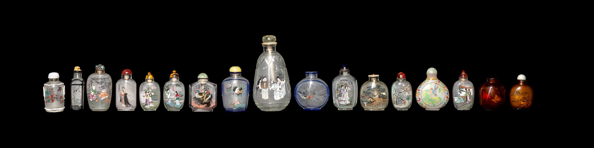 37 Chinese Inside Painted Glass Snuff Bottles