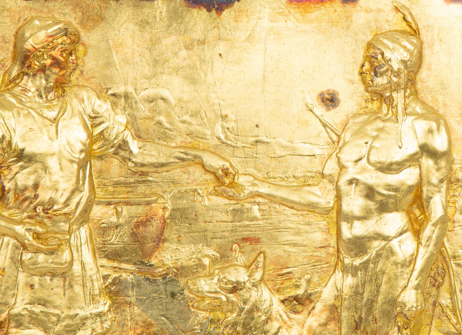 A Group of Three Gilt Wall Plaques