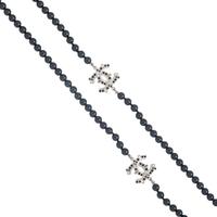 Chanel, Black Bead 'CC' Logo Necklace