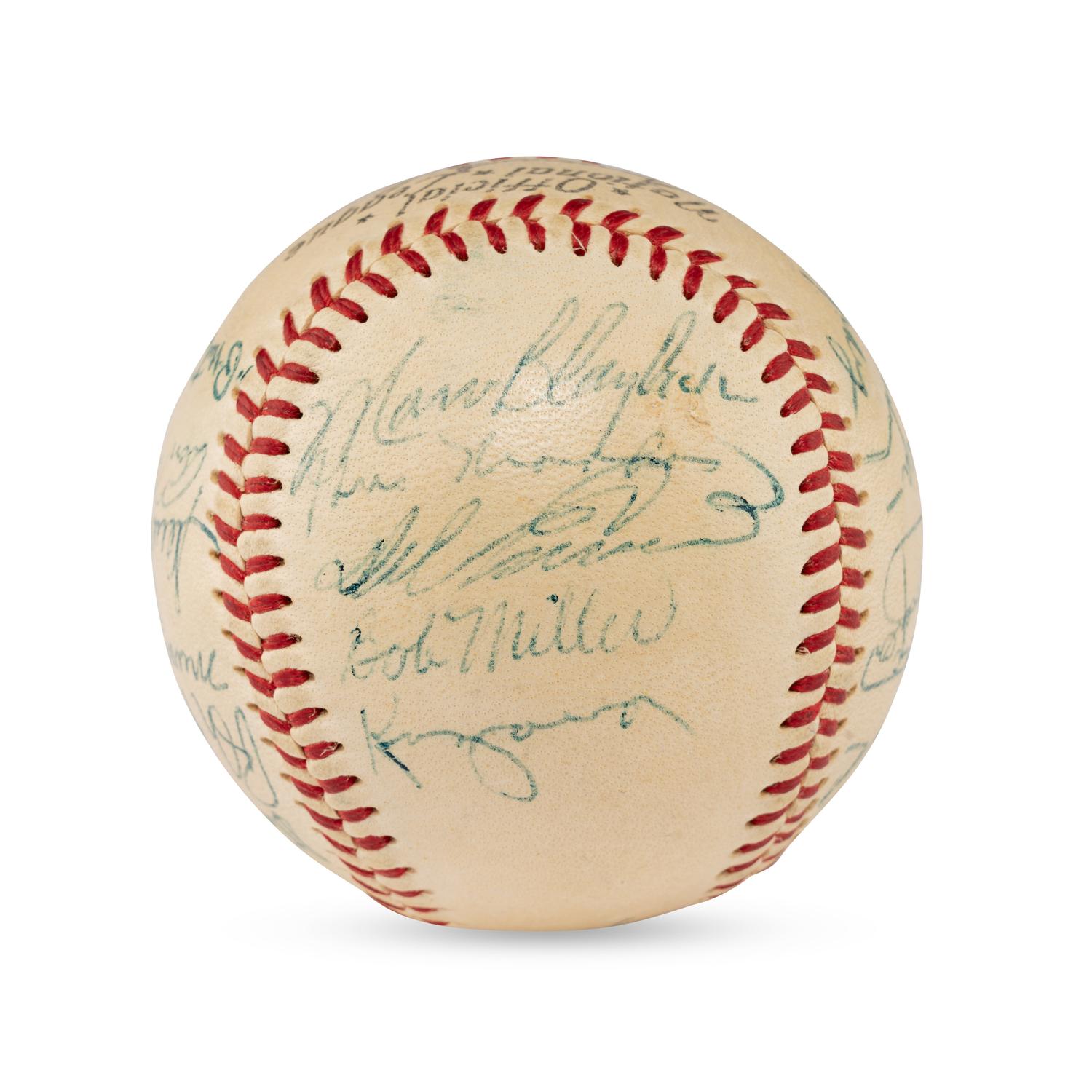 A 1955 Philadelphia Phillies Team Signed Autograph Baseball