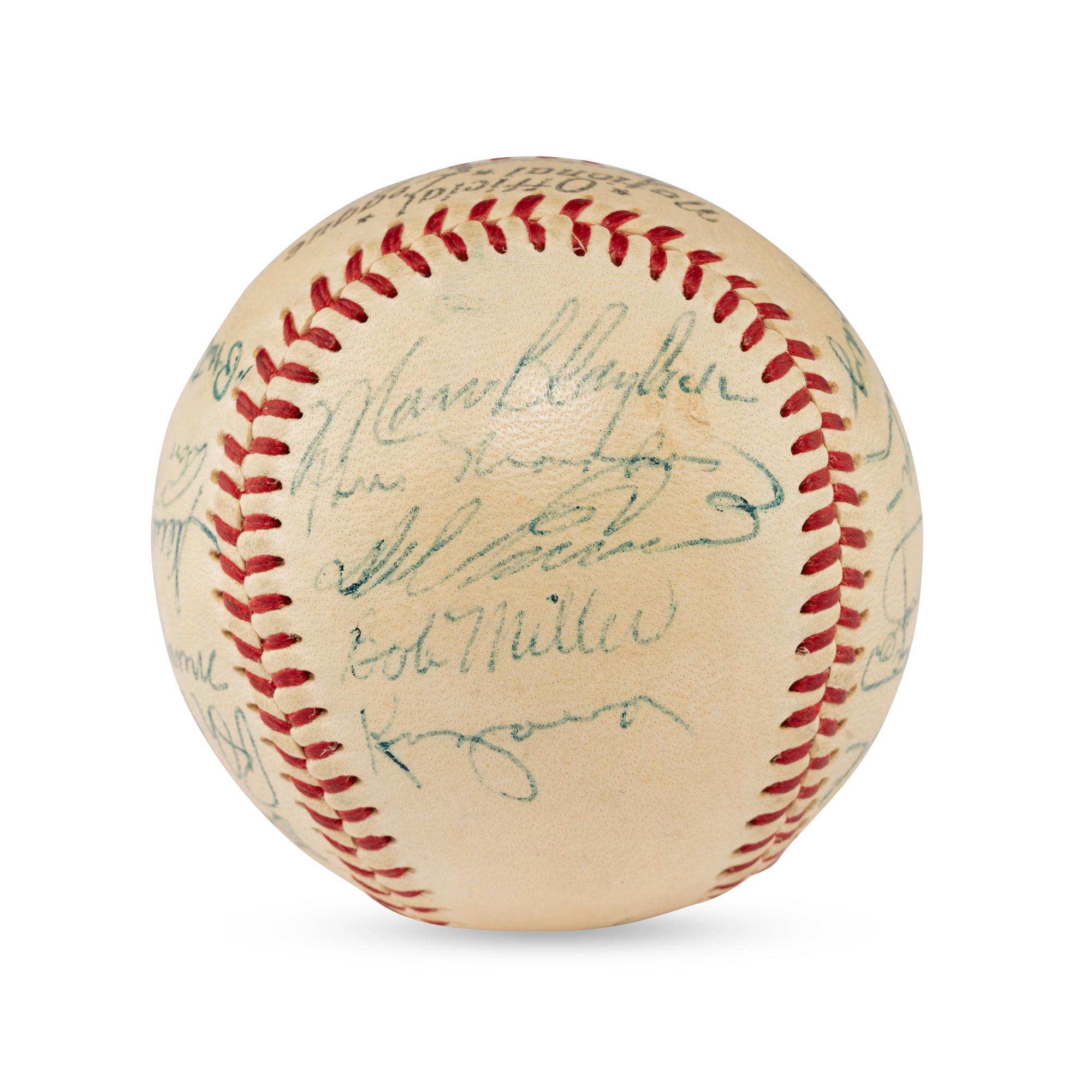 A 1955 Philadelphia Phillies Team Signed Autograph Baseball