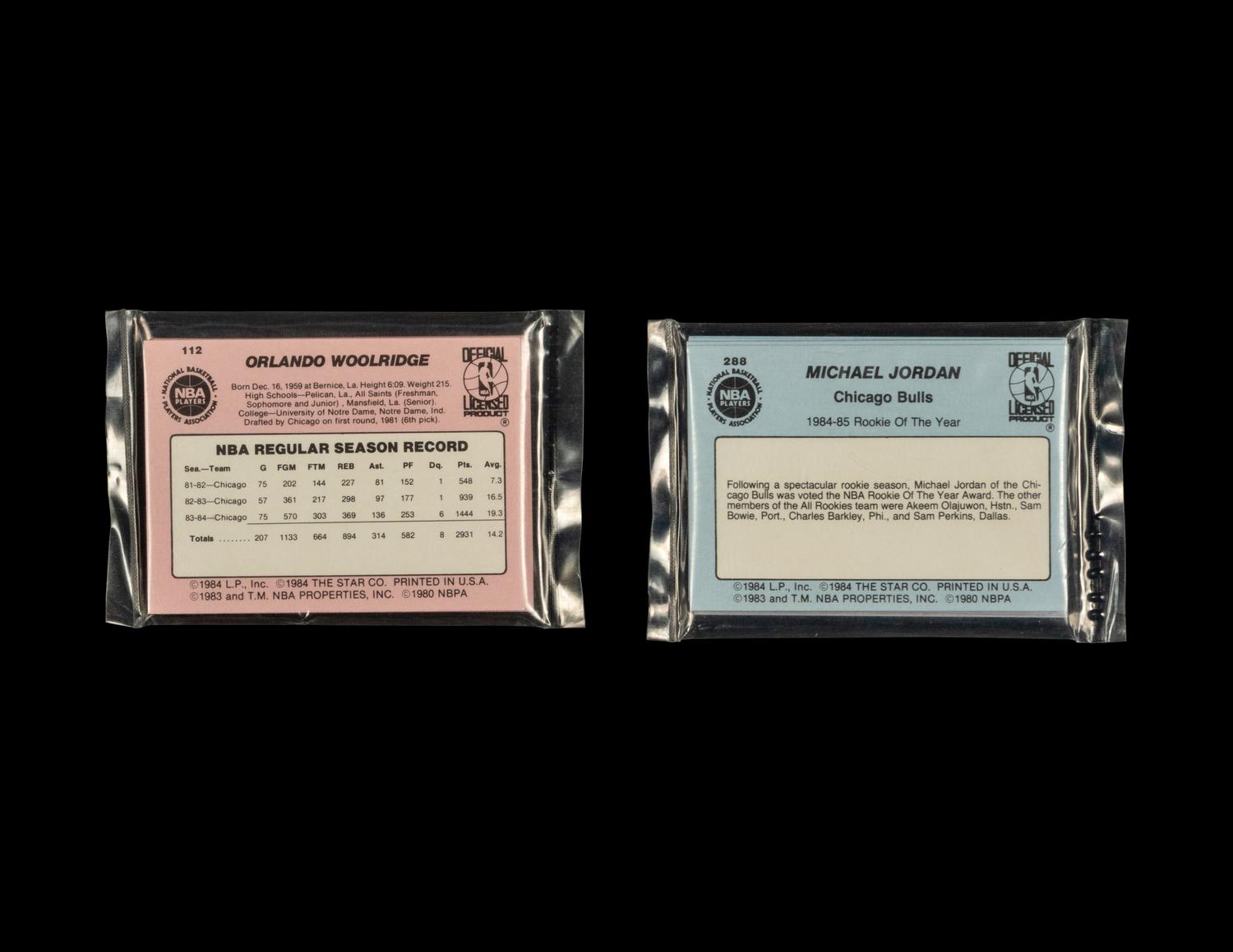 A 1984-85 Star Basketball Unopened NBA Team Bags Complete Set Including Chicago Bulls Michael Jordan Rookie No. 101