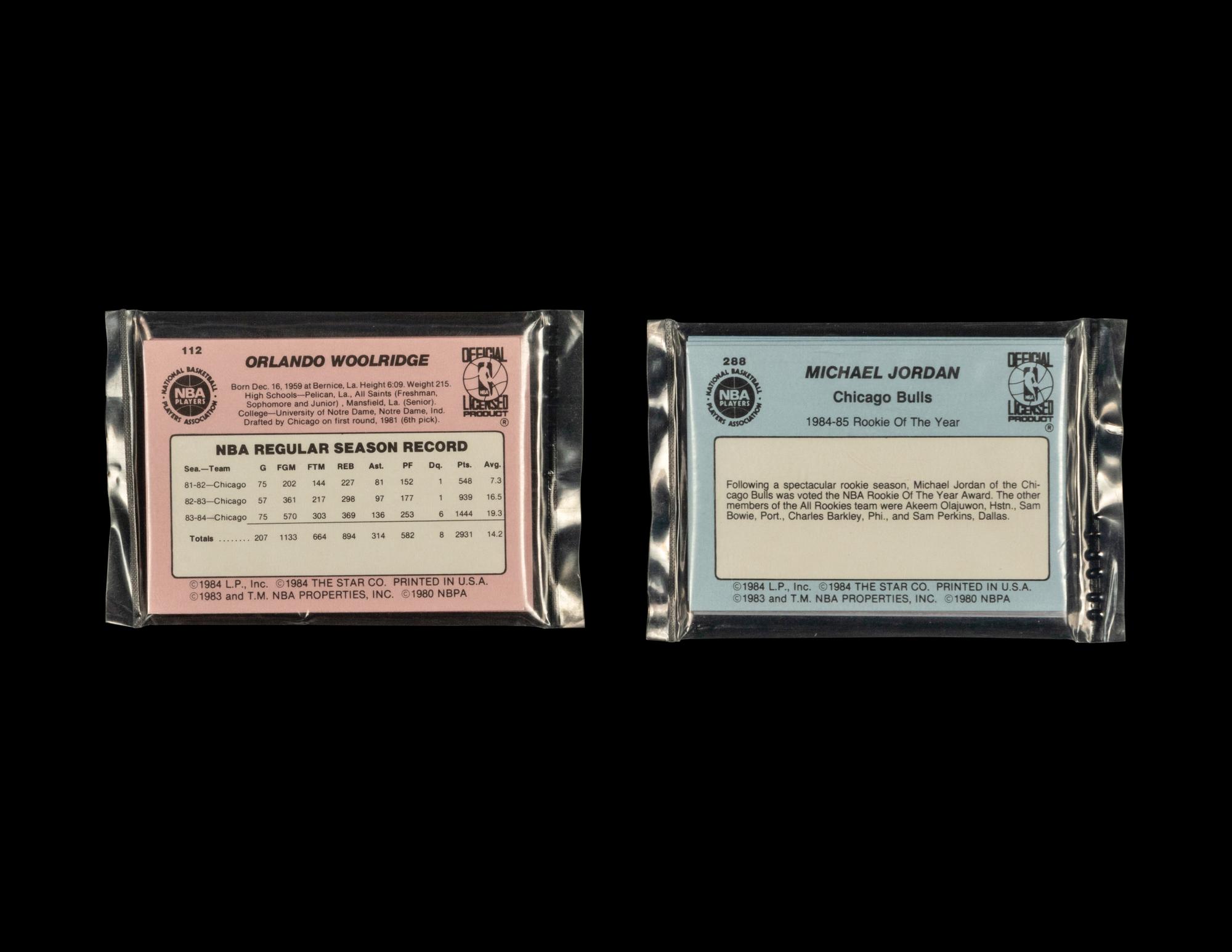 A 1984-85 Star Basketball Unopened NBA Team Bags Complete Set Including Chicago Bulls Michael Jordan Rookie No. 101