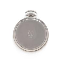 Gubelin, Stainless Steel Open Face Pocket Watch, Circa 1940's