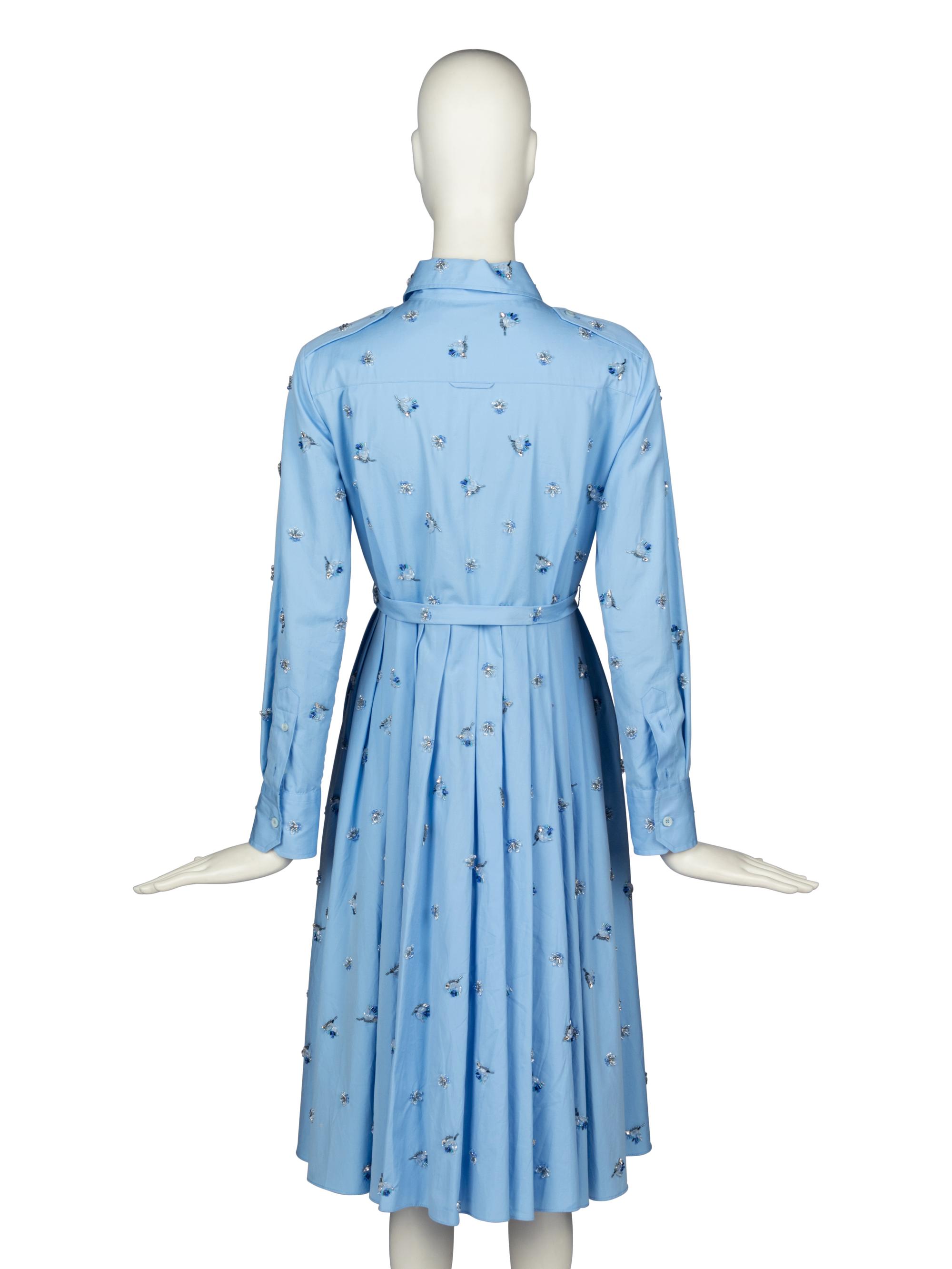 PRADA EMBELLISHED SHIRTDRESS