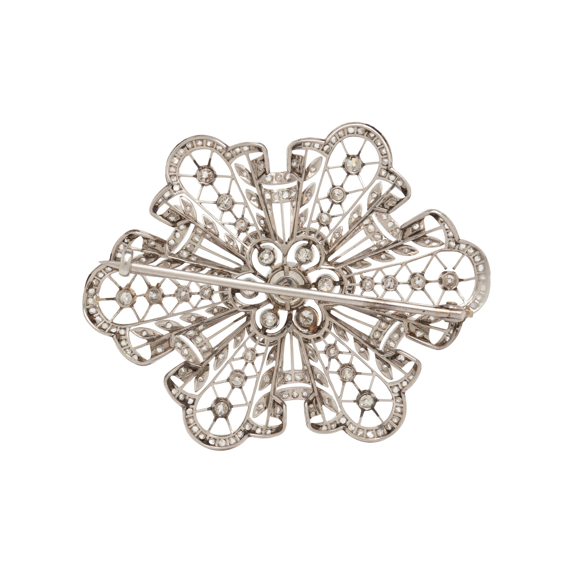 EDWARDIAN, DIAMOND BROOCH