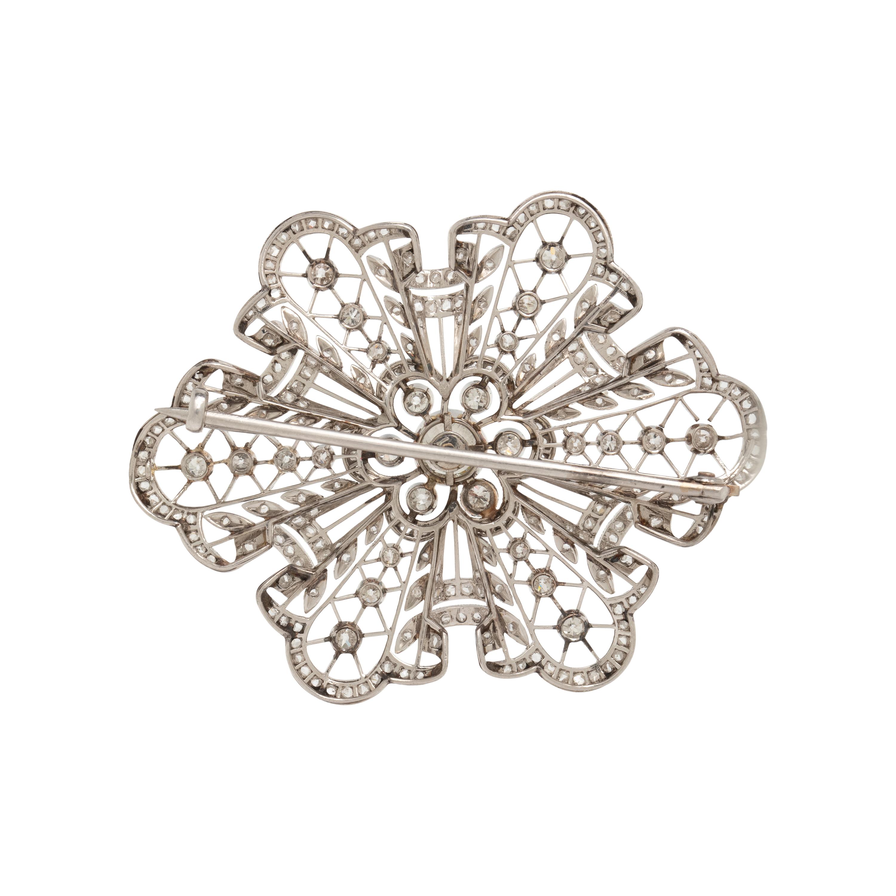 EDWARDIAN, DIAMOND BROOCH