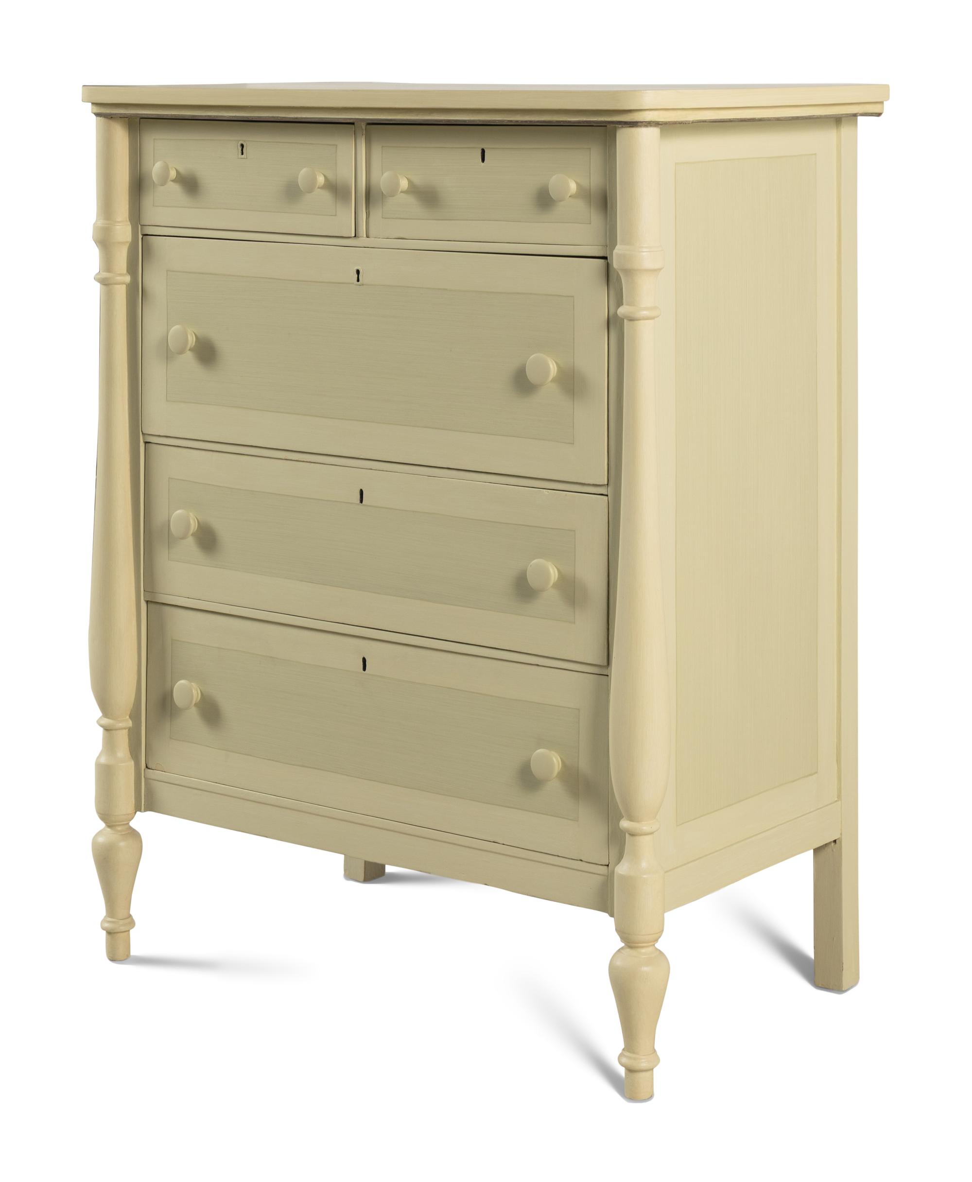 A Painted Chest of Drawers