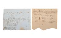 [SLAVERY & ABOLITION]. A group of 2 inventories listing enslaved individuals, comprising: