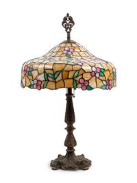 A Chicago Mosaic Leaded Glass Lamp