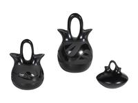 Miniature Blackware Wedding Vases