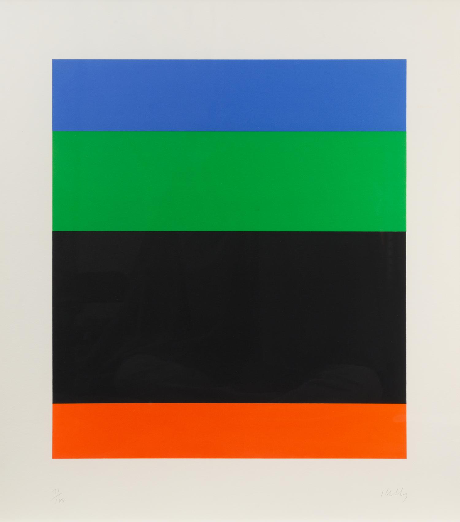 Blue Green over Black Red