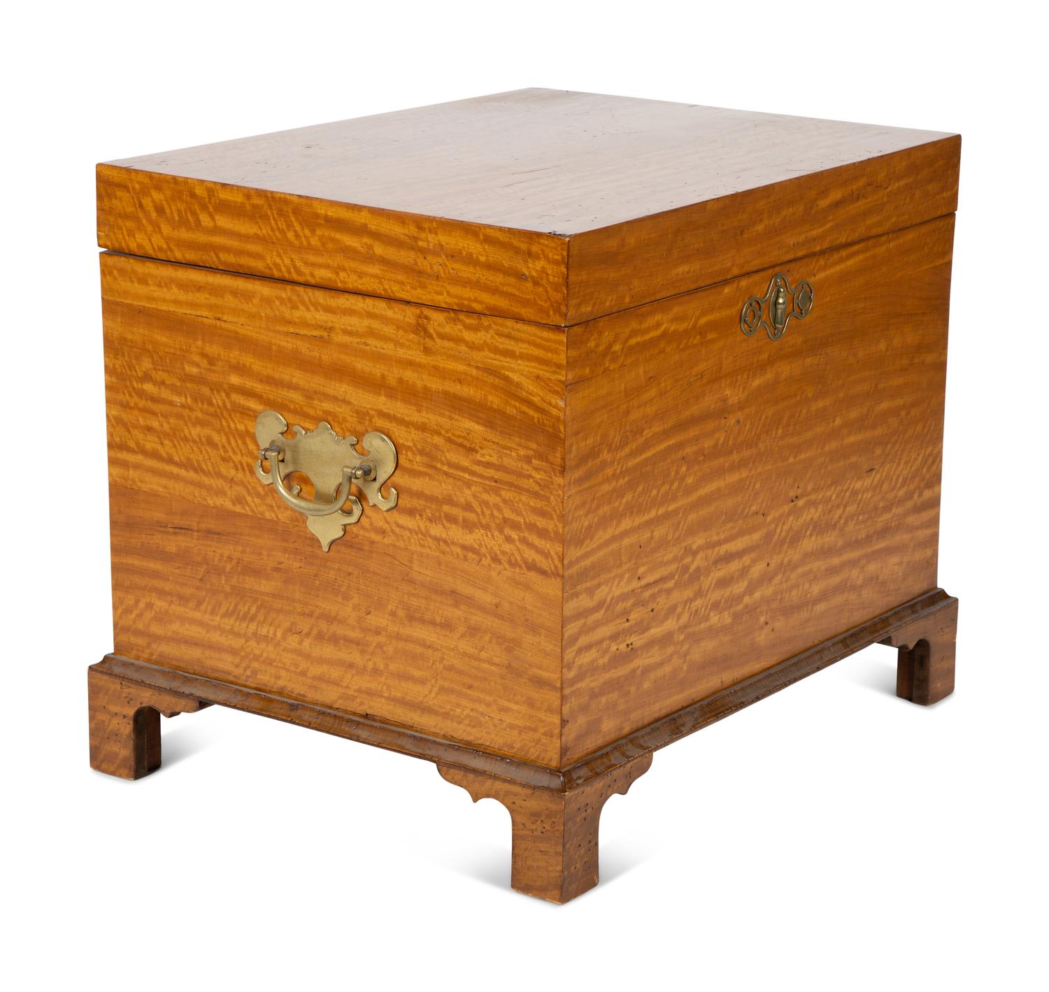 An English Brass Mounted Satinwood Cellarette — 19TH CENTURY