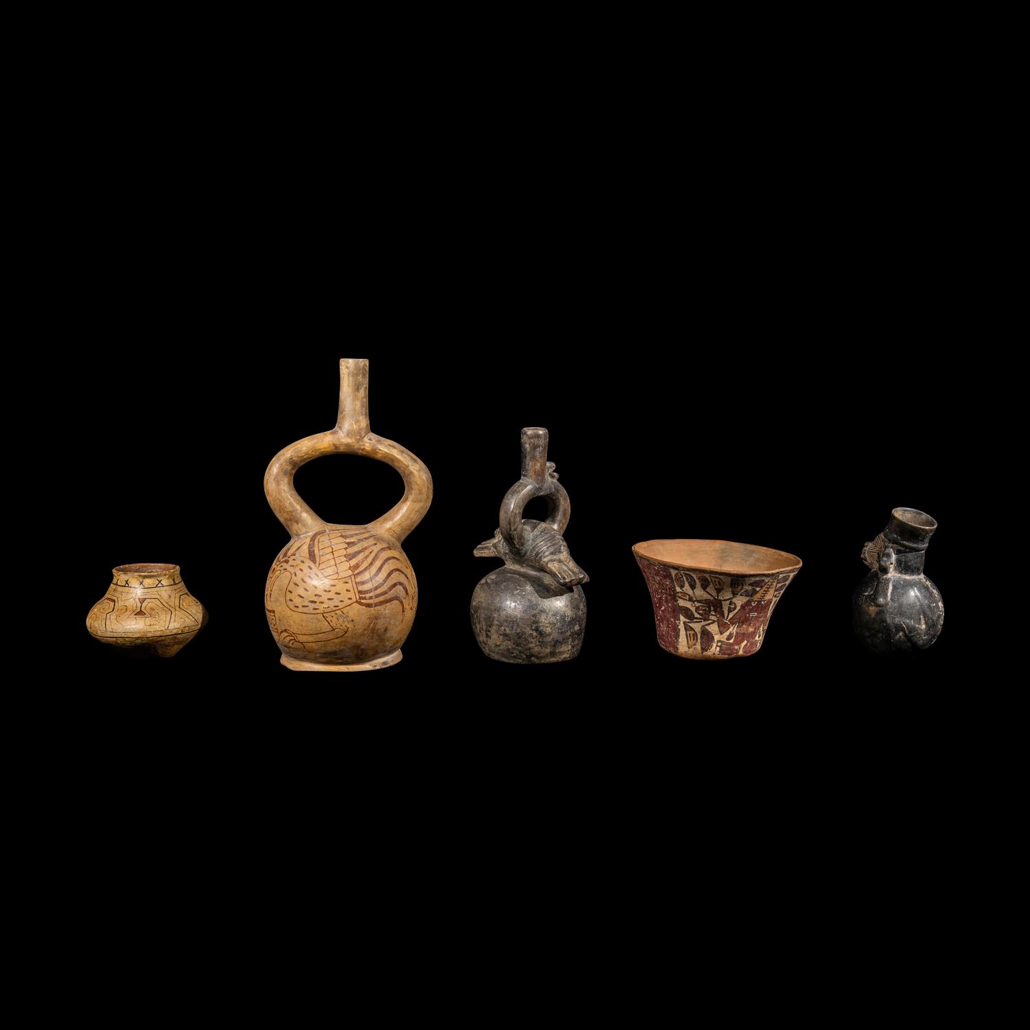 Five South American Terracotta Vessels