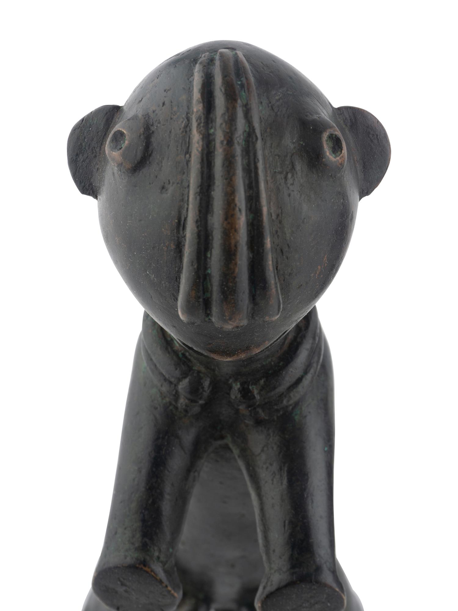 Three African Metal Figures Including a Leopard
