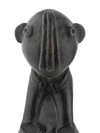 Three African Metal Figures Including a Leopard