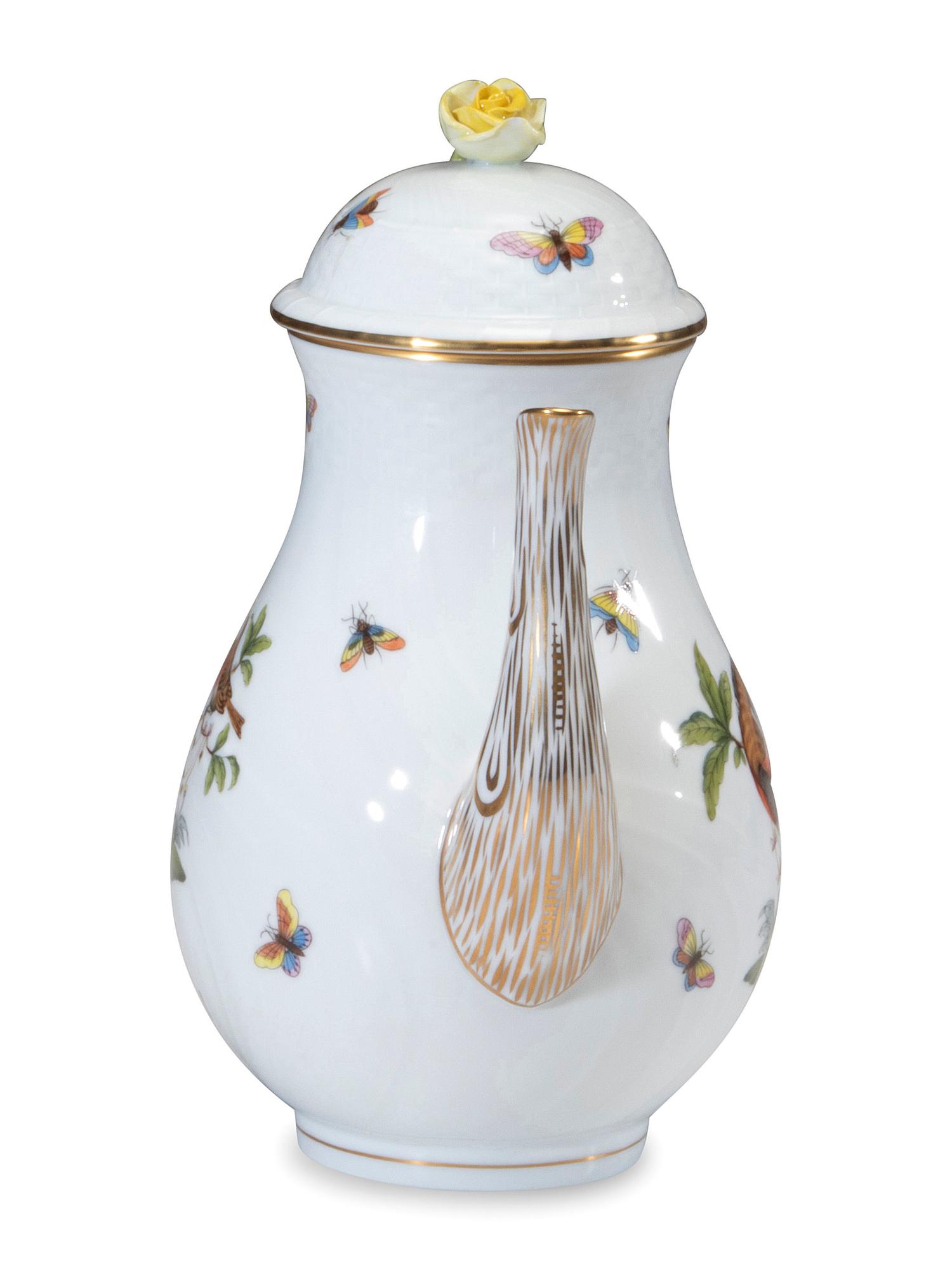 A Herend Rothschild Bird Porcelain Service for Twelve