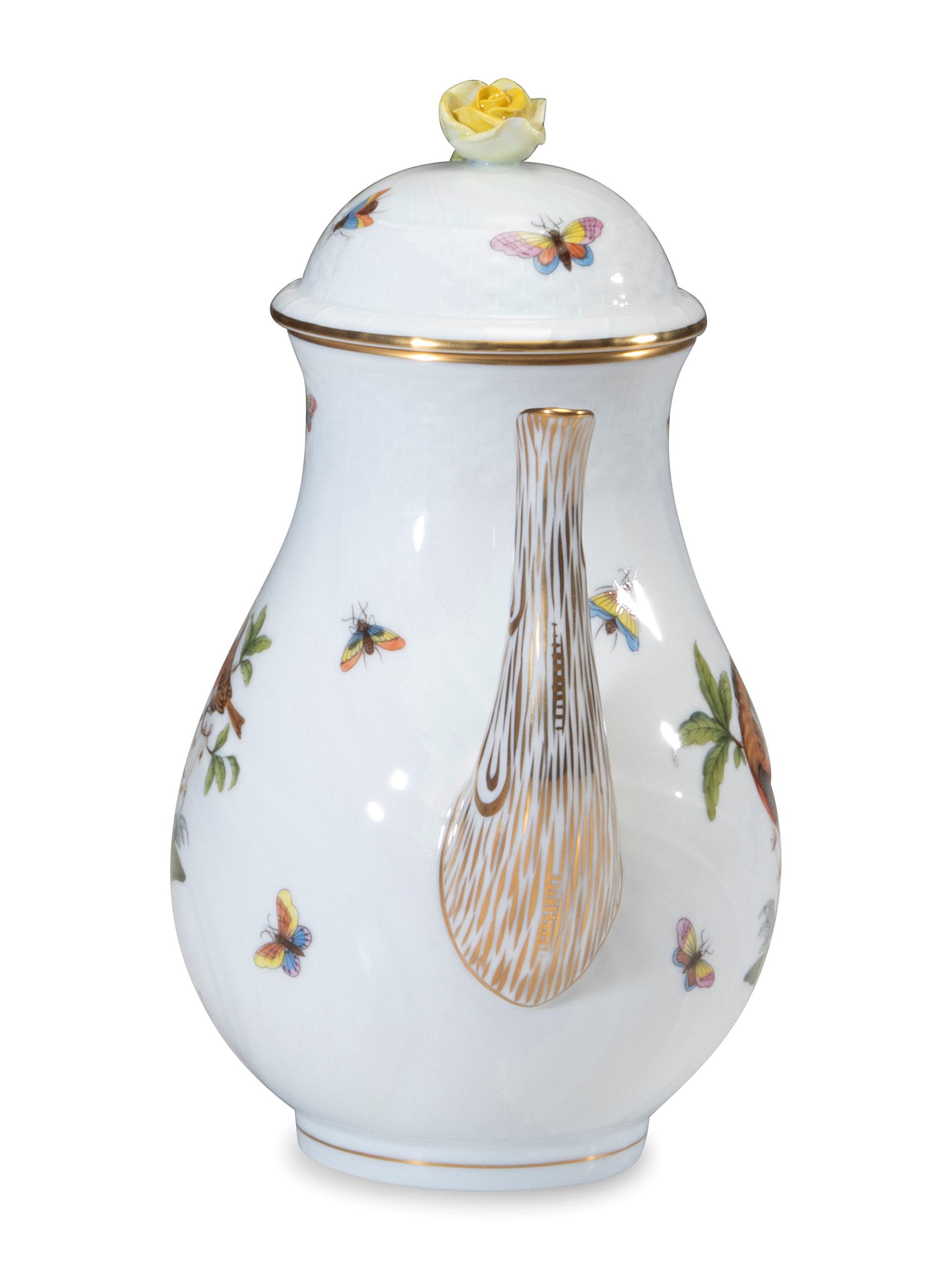 A Herend Rothschild Bird Porcelain Service for Twelve