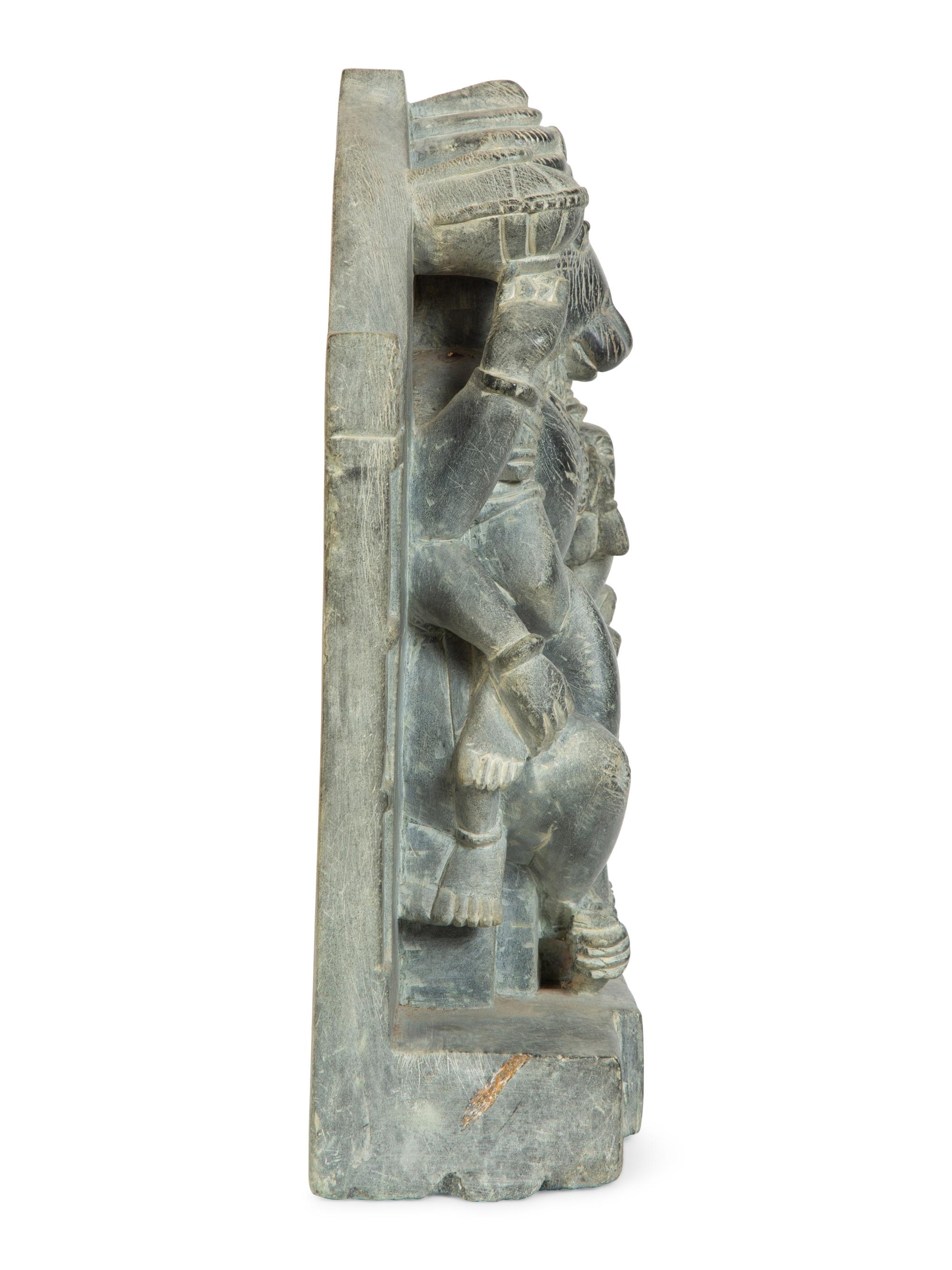 A Carved Stone Sculpture of Lord Narsinmha — 19th Century