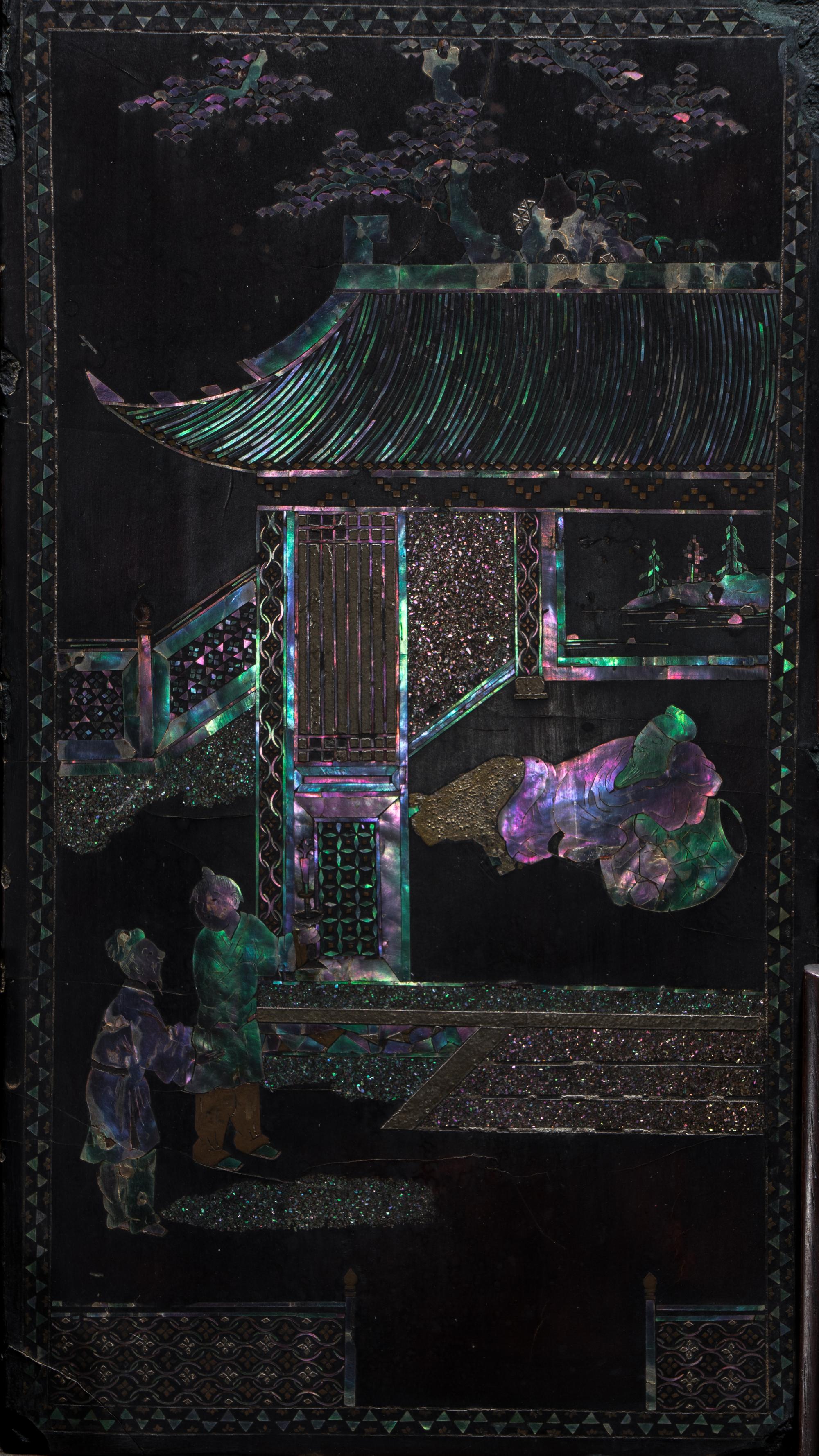 Two Chinese Wood Screens
